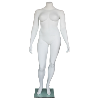 PLUS-2 Matte White Plus size headless Female Mannequin