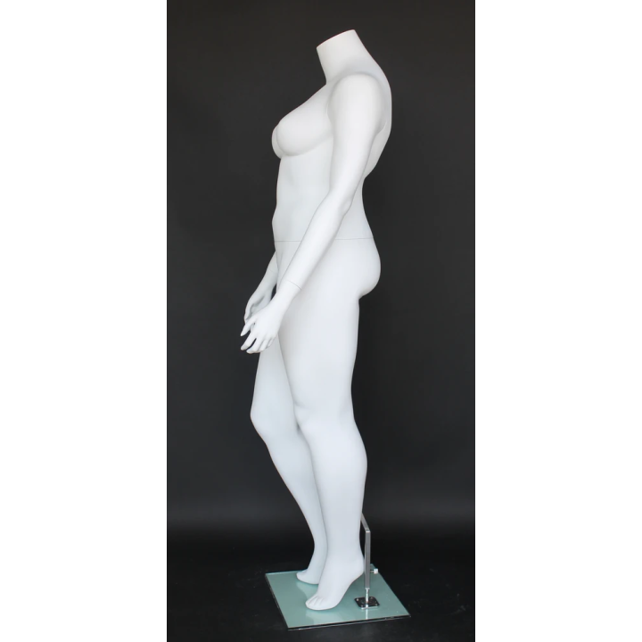 PLUS-2 Matte White Plus size headless Female Mannequin