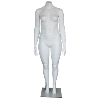 PLUS -5 Matte White Headless Plus size Female Mannequin