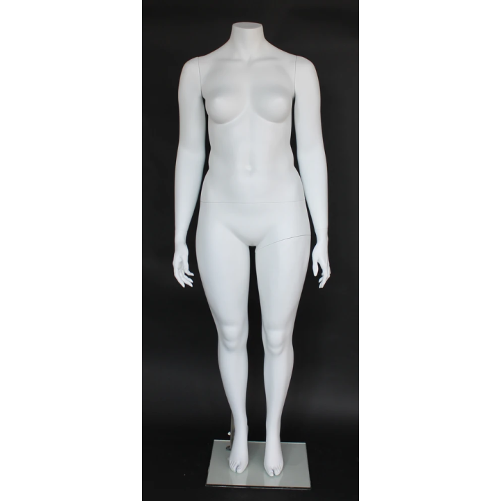 PLUS -5 Matte White Headless Plus size Female Mannequin