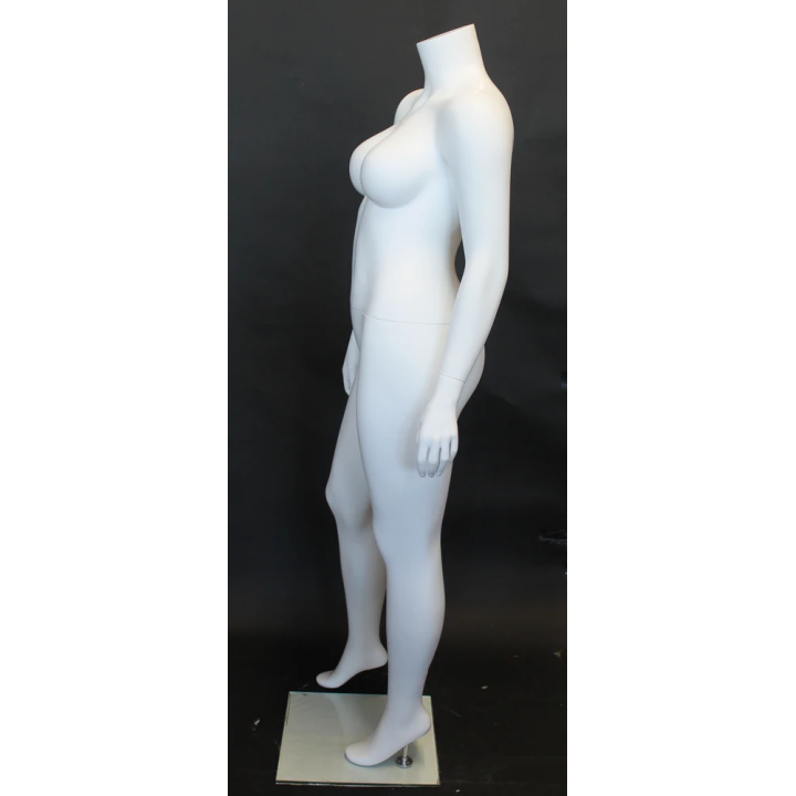 PLUS-7 Headless Matte White Plus size Female Mannequin