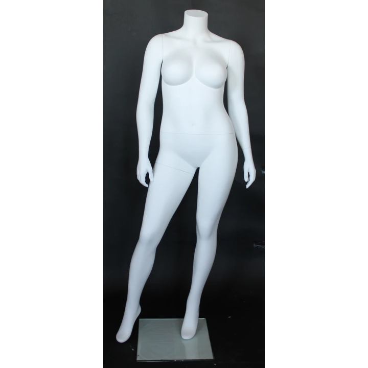PLUS-7 Headless Matte White Plus size Female Mannequin