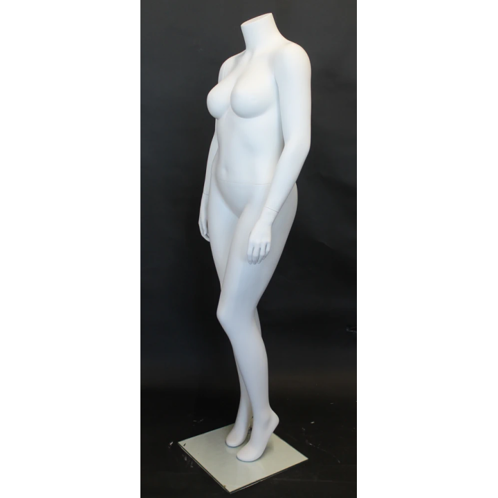 PLUS-8 Headless Matte White Plus size Female Mannequin
