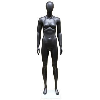 SFW51E-MB - Matte Black Athletic Egg Head Female Mannequin