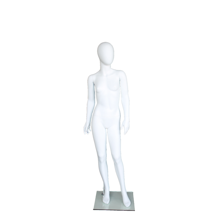 CF13E-WT - Matte White Egg Head 13 Years Teenage Girl Mannequin