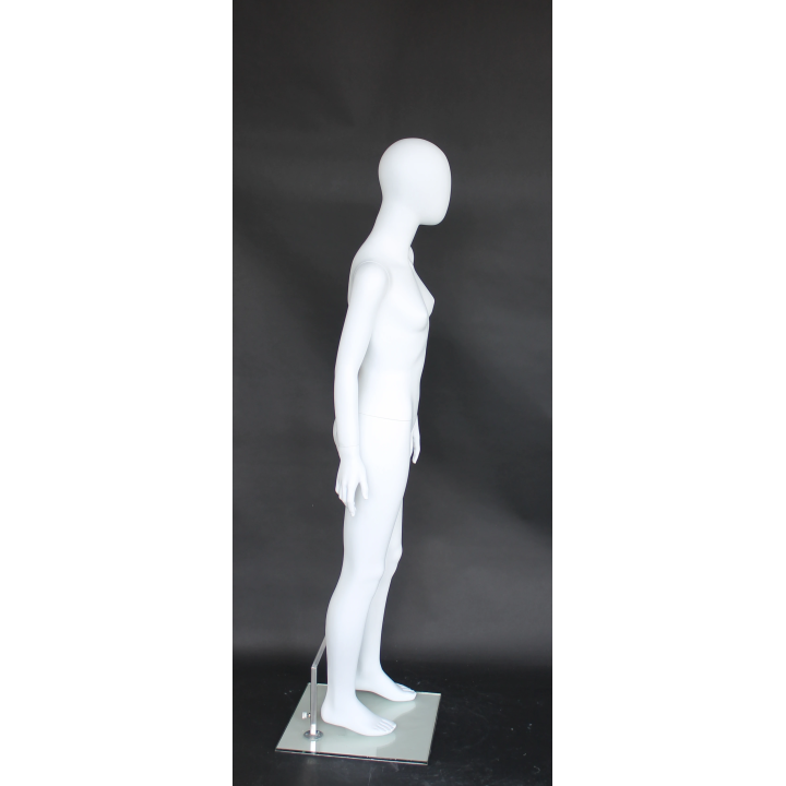 CF13E-WT - Matte White Egg Head 13 Years Teenage Girl Mannequin