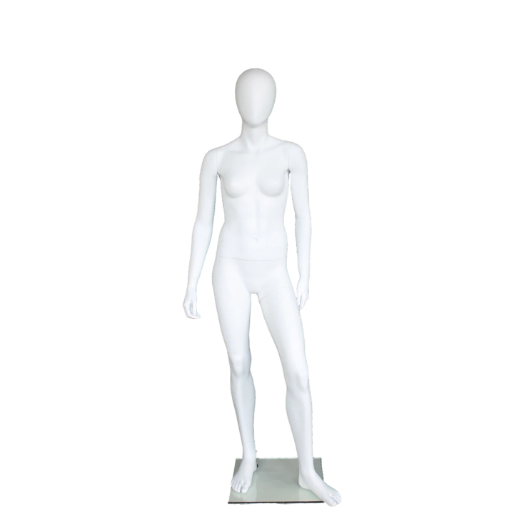 CF17E-WT - 5 ft 4 in Small Size Egg Head Full body Female Mannequin -