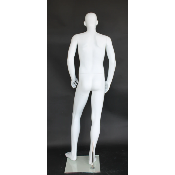 CB19-WT - 5 ft 7 in Featured Face Small Size Male Mannequin Matte White