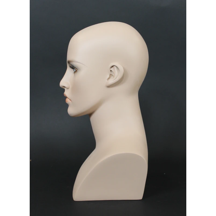 MH27-FT - 15 in Realistic  Face make up Female Head Mannequin