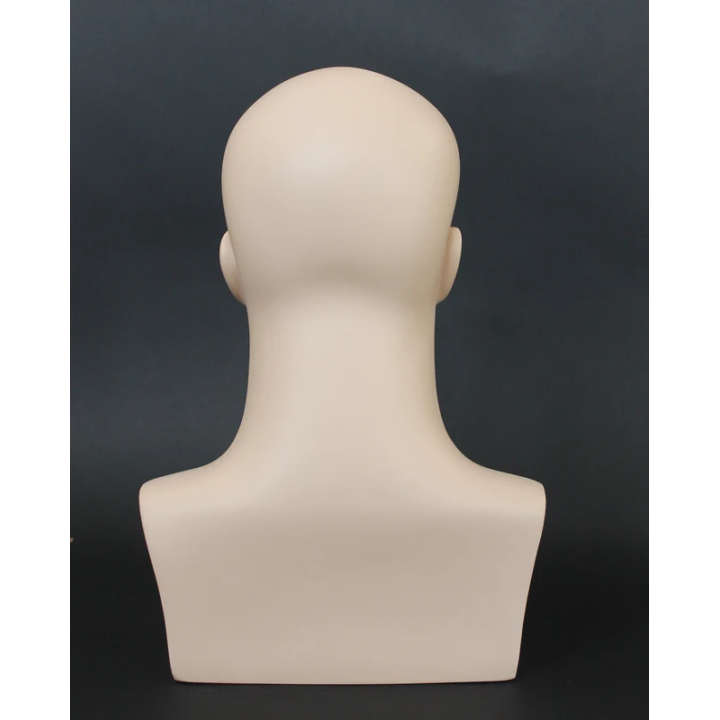 MH7-FT - 16 in Realistic Face Makeup Male Head Mannequin