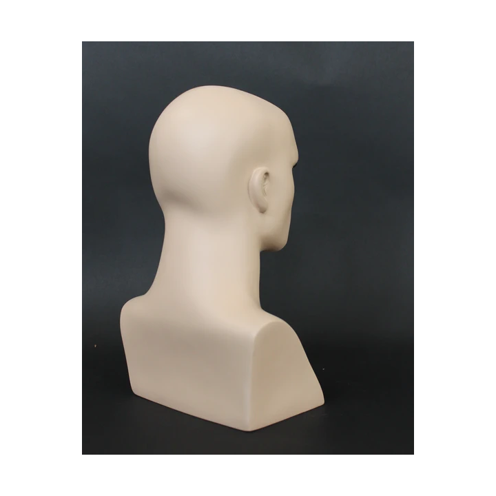 MH7-FT - 16 in Realistic Face Makeup Male Head Mannequin