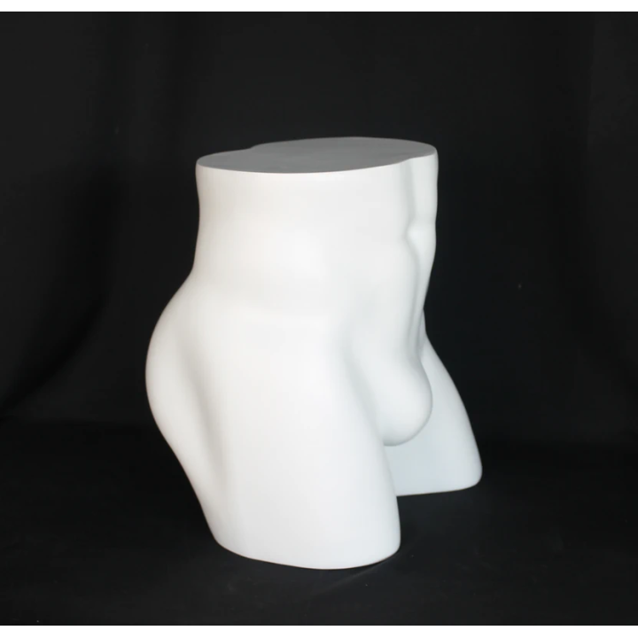 MT003-WT - 16 in Full Round Male Buttocks Mannequin Display Form
