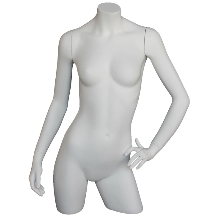 FT10-WT - 34 in H 3Q Body Female Torso With Arms Display Form mannequin