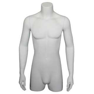 MT2-WT - 36 in 3Q Body Male Torso With Arms Display Form mannequin