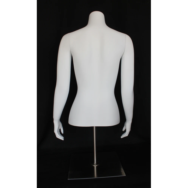 FT6-WM - 46 in Female Torso mannequin with Arms and Metal Base