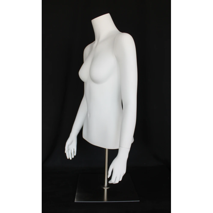 FT6-WM - 46 in Female Torso mannequin with Arms and Metal Base