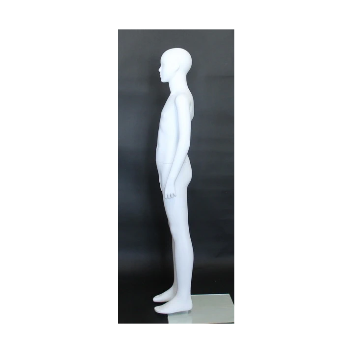 CM10-WT-Abstract Face White colored Unisex full body Child Mannequin 8-10 years