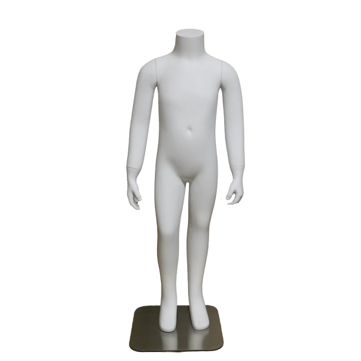 KEH06-WT - Matte White full 4-6 years body Headless Unisex Child Mannequin