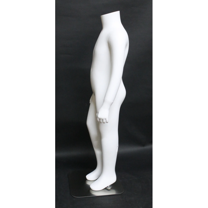 KEH06-WT - Matte White full 4-6 years body Headless Unisex Child Mannequin