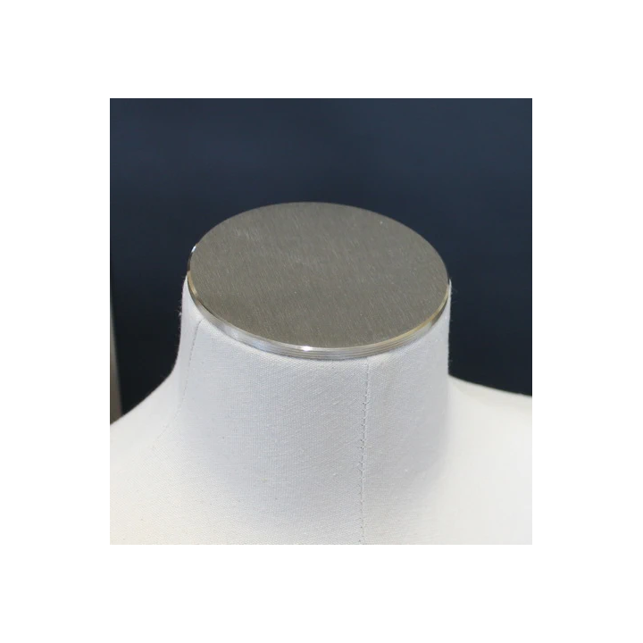 MDF4-DMB-CH - White Linen Male 3Q Body form mannequin 4 Wheel Chrome Base