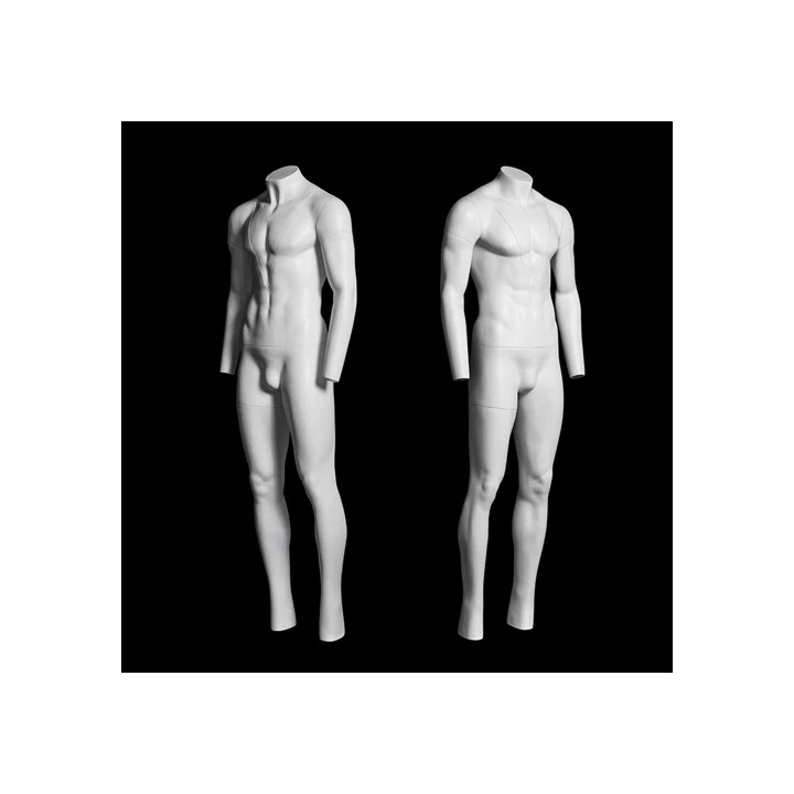 Matte White Full Body Ghost Male Mannequin for Professional Photograph