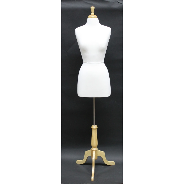 B4W-FR - Size 4/6 Quality Female Dress Form mannequin with wooden tripod base