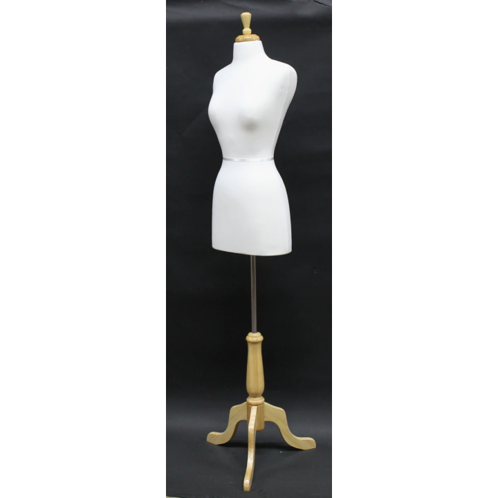 B4W-FR - Size 4/6 Quality Female Dress Form mannequin with wooden tripod base
