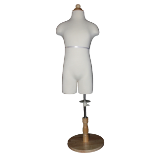 KID-KF7 - 12-14 year Child Body Form Mannequin with Wooden Base