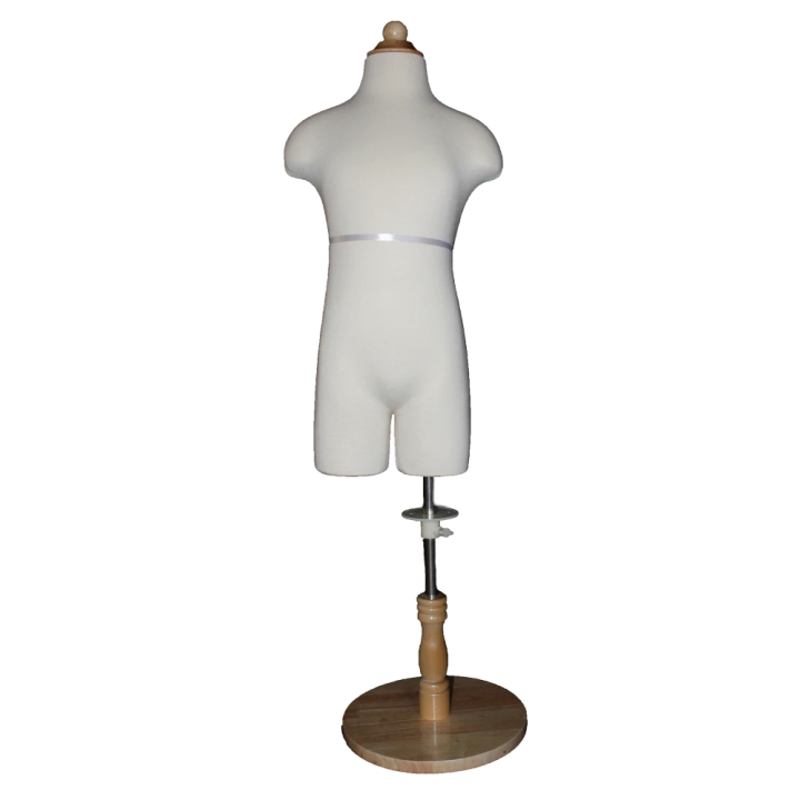 KID-KF7 - 12-14 year Child Body Form Mannequin with Wooden Base