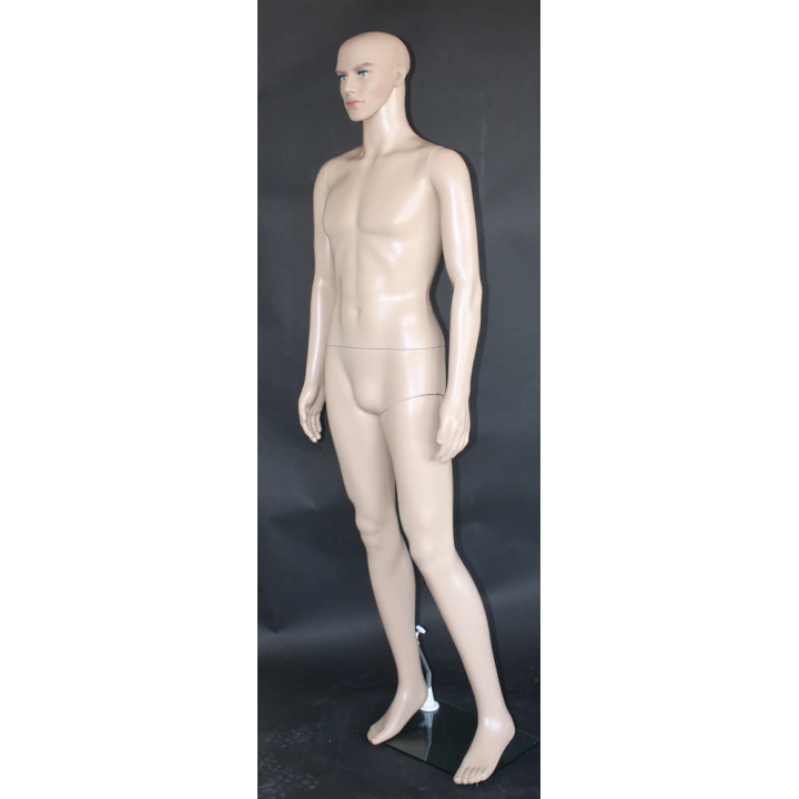 PL-M1 - 6 ft 2 in Low Cost Plastic Face Make Up Male Mannequin