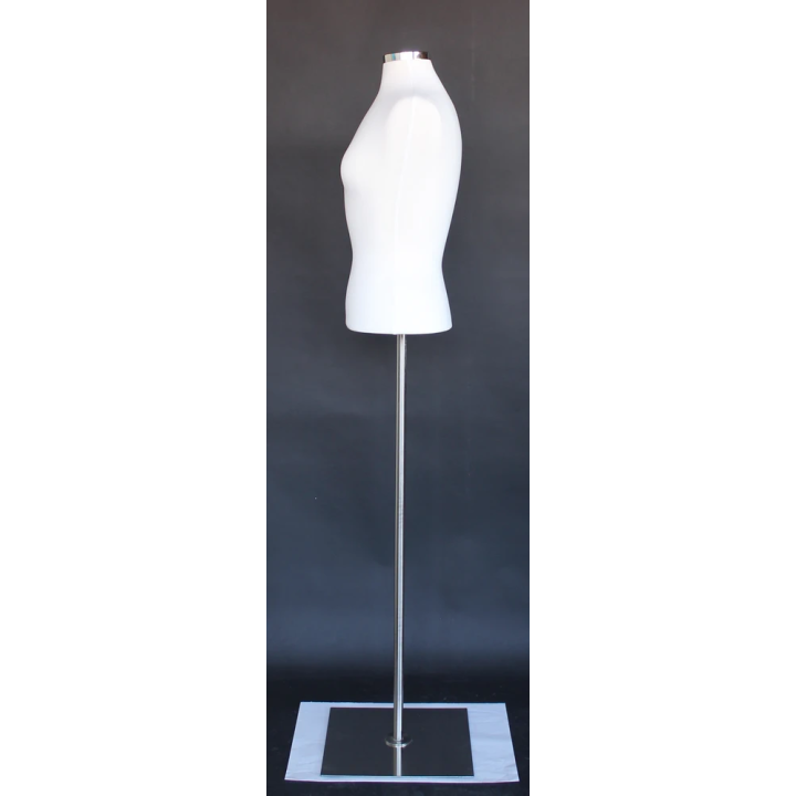 B7-WM - White Size 6/8 Female Blouse Dress form mannequin Metal base