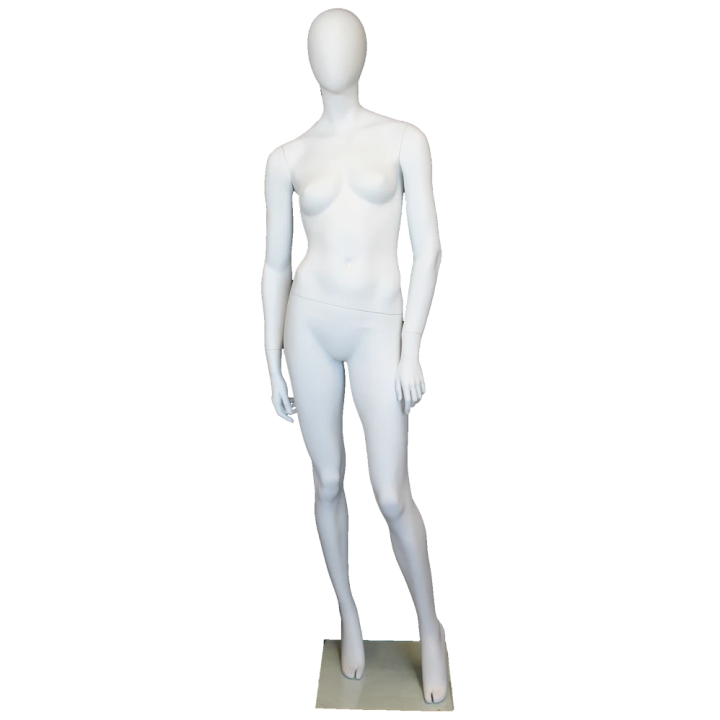 Graceful contrapposto stance Egg Head Female Mannequin -SFW50E-WT