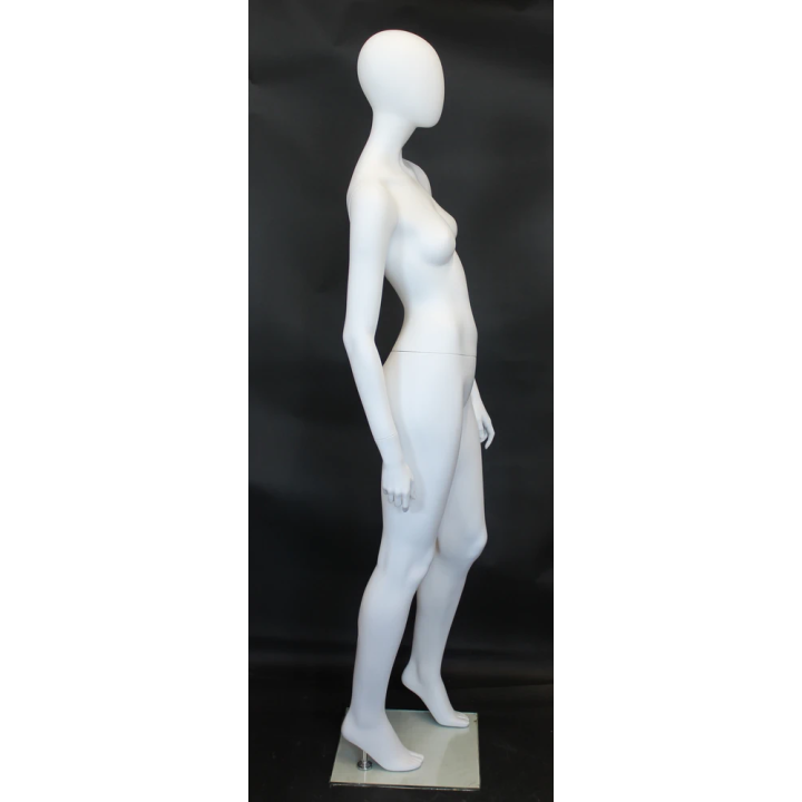 Graceful contrapposto stance Egg Head Female Mannequin -SFW50E-WT
