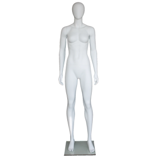 Contemporary Style Egg Head Athletic Female Mannequin -SFW51E-WT