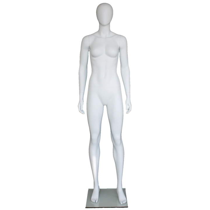Contemporary Style Egg Head Athletic Female Mannequin -SFW51E-WT