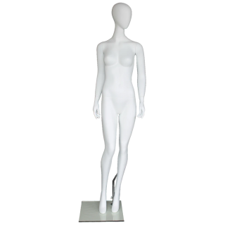 Feminine silhouette Egg Head Female Mannequin -SFW56E-WT