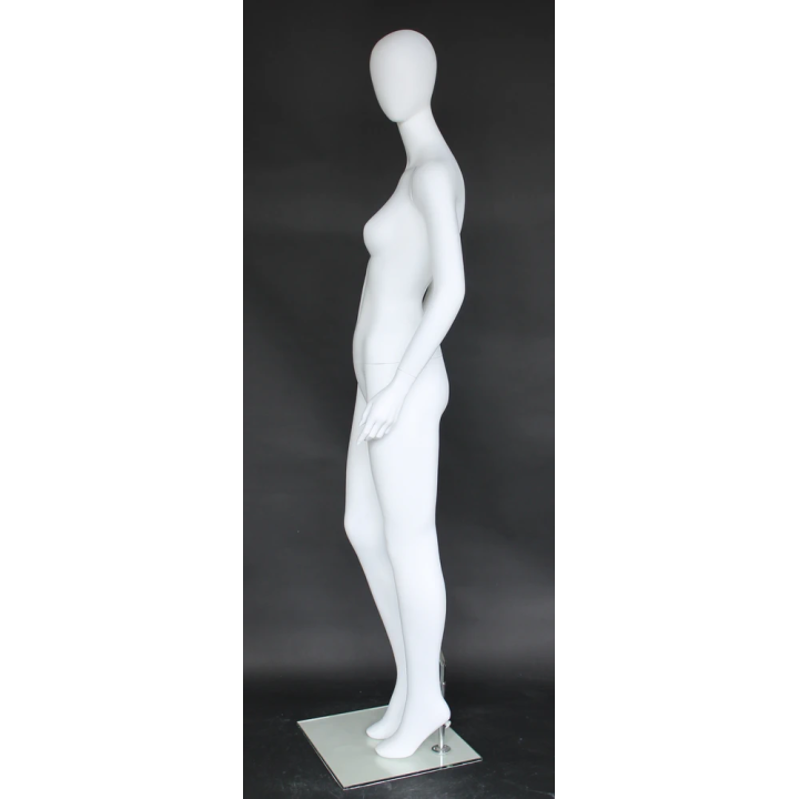 Feminine silhouette Egg Head Female Mannequin -SFW56E-WT