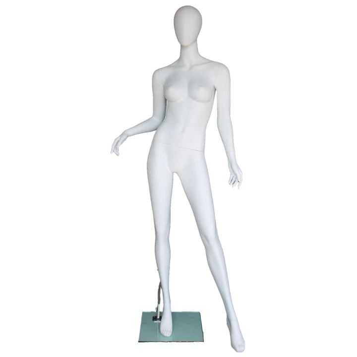 Dynamic Stride Style Egg Head Female Mannequin -SFW61E-WT
