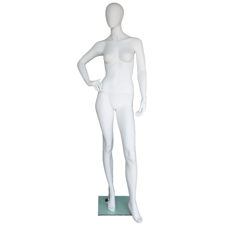Chic Confidence Style Egg Head Female Mannequin -SFW62E-WT