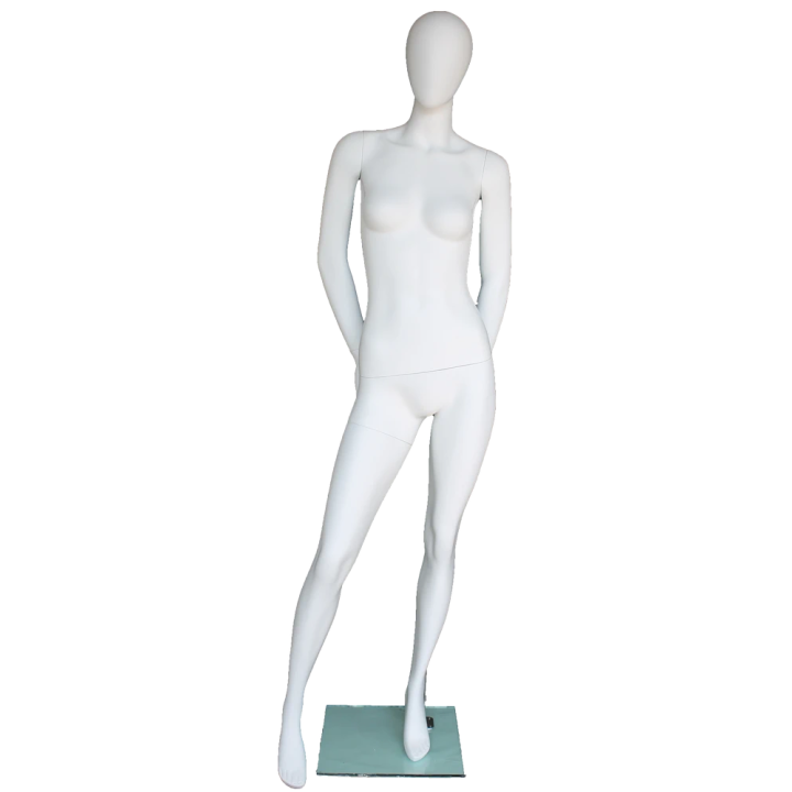 Minimalist Elegance Style Egg Head Female Mannequin -SFW64E-WT