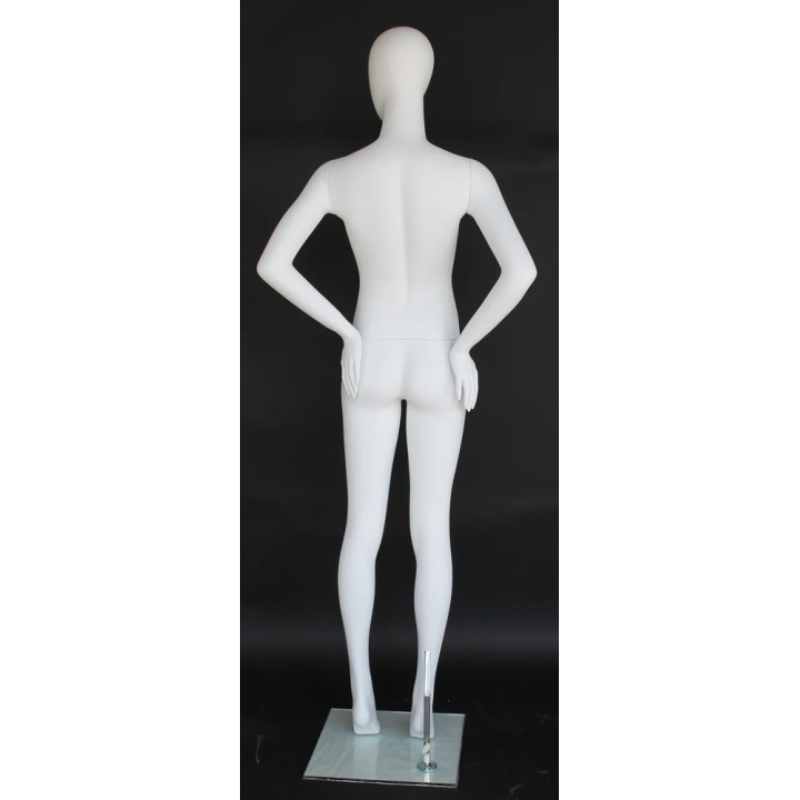 Symmetrical Power Style Egg Head Female Mannequin -SFW66E-WT