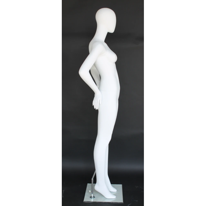 Symmetrical Power Style Egg Head Female Mannequin -SFW66E-WT
