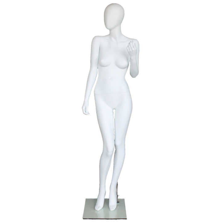 Detail-Oriented Accessory Pose Egg Head Female Mannequin -SFW68E-WT