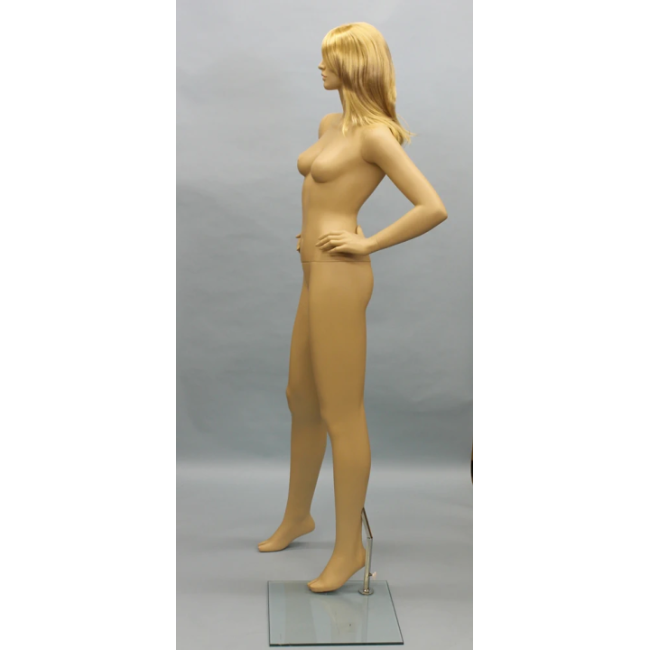 Skintone Female mannequin Face Make up Arms on Hip -SFE51-FT