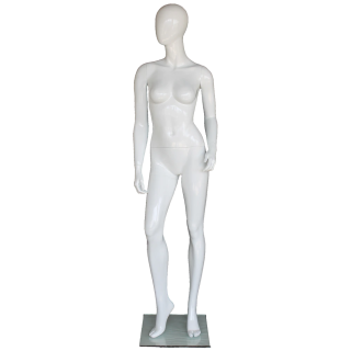Glossy White Female Mannequin in Graceful Pivot pose -SFW83E-GW