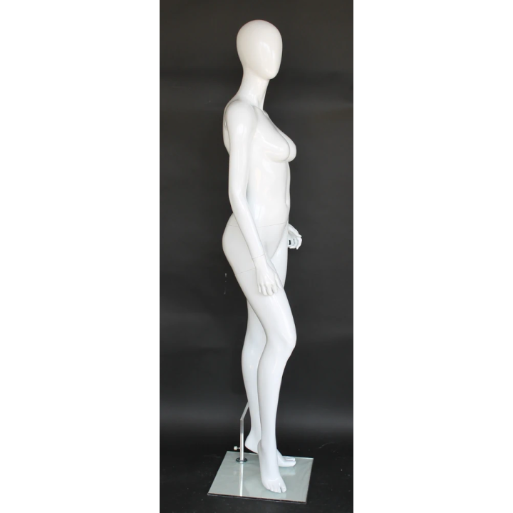 Glossy White Female Mannequin in Graceful Pivot pose -SFW83E-GW