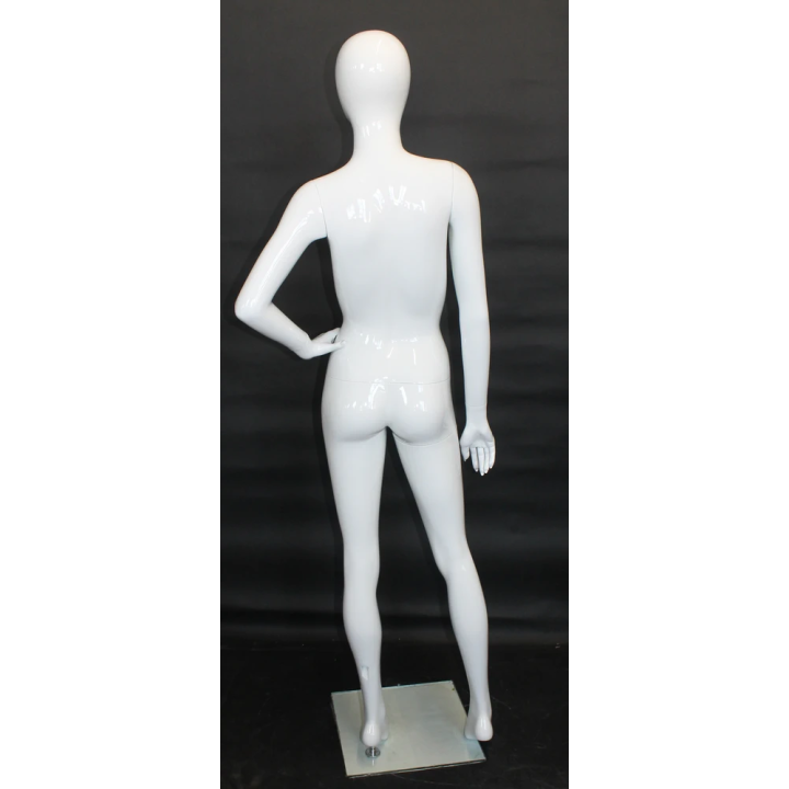 Glossy White Female Mannequin in Hand-on-Hip "Couture" Pose-SFW87E-GW