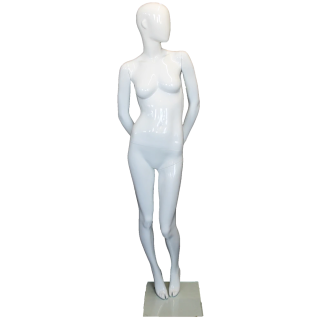 Glossy White Female Mannequin Arms Behind Back -SFW92E-GW