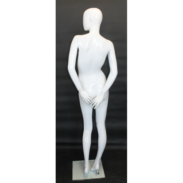 Glossy White Female Mannequin Arms Behind Back -SFW92E-GW