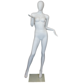Graceful Presenter Egg Head Female Mannequin-SFW95E-WT
